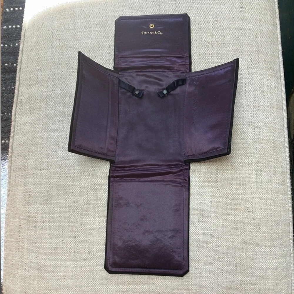 Black and Purple Tiffany & Co Necklace Box Pouch Container